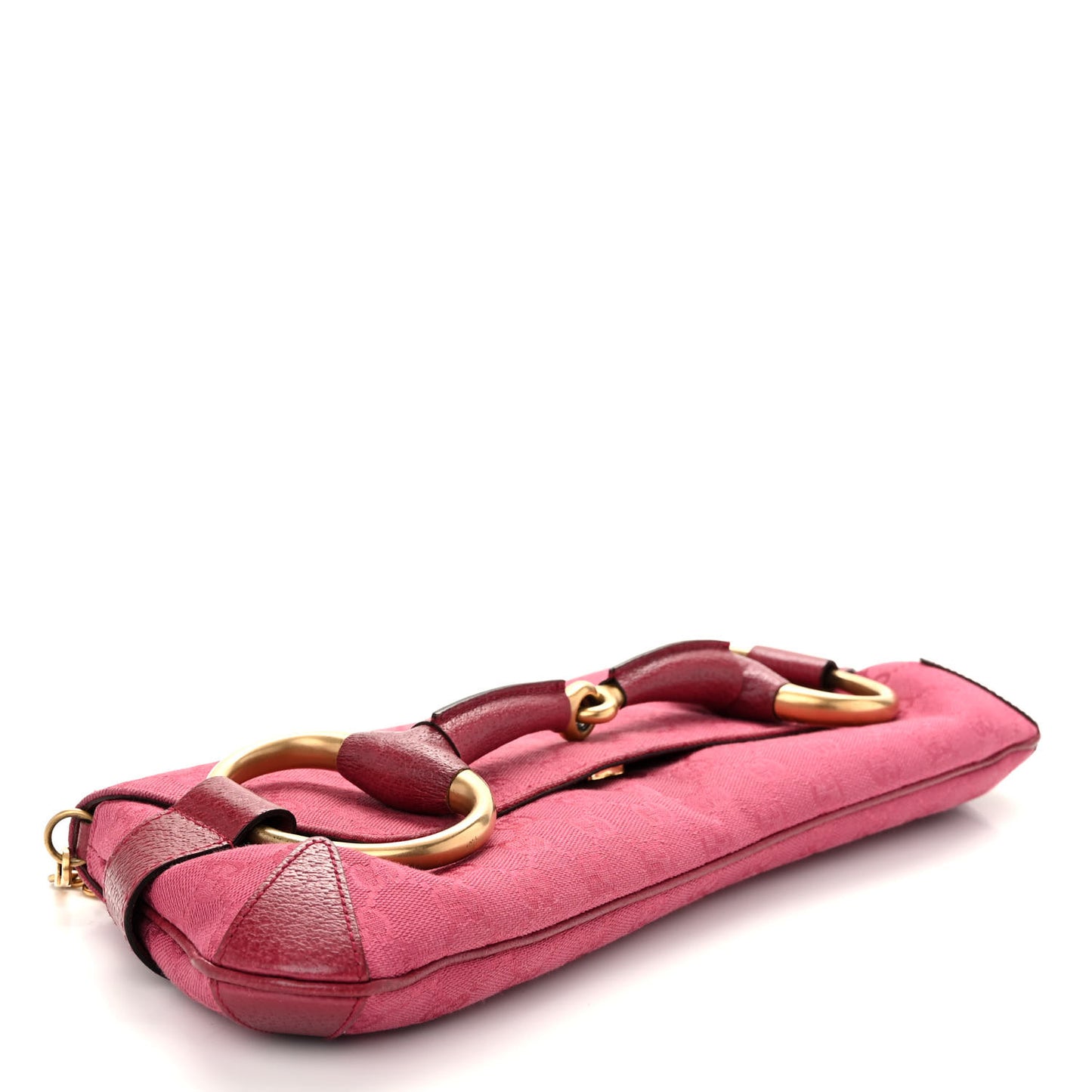 Monogram Horsebit Chain Clutch Pink