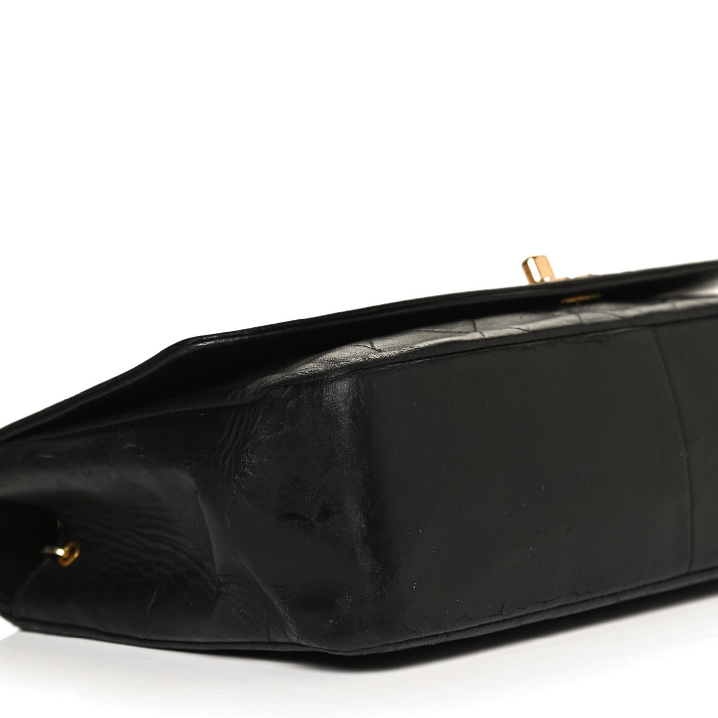 Lambskin Quilted Medium Single Flap Black