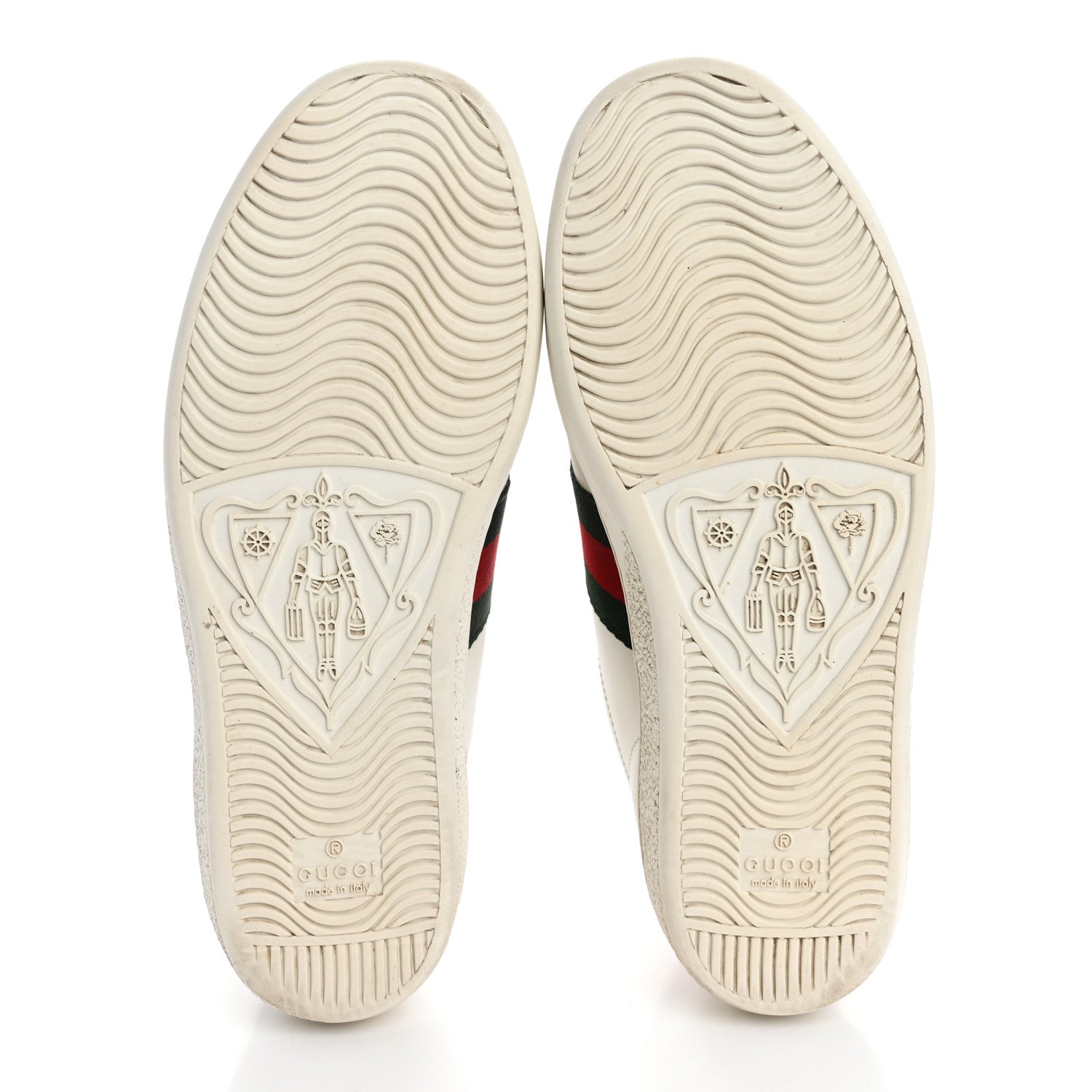 Gucci Calfskin Ayers Bee Embroidered Womens Ace Sneakers 36 White Green 7 of 10