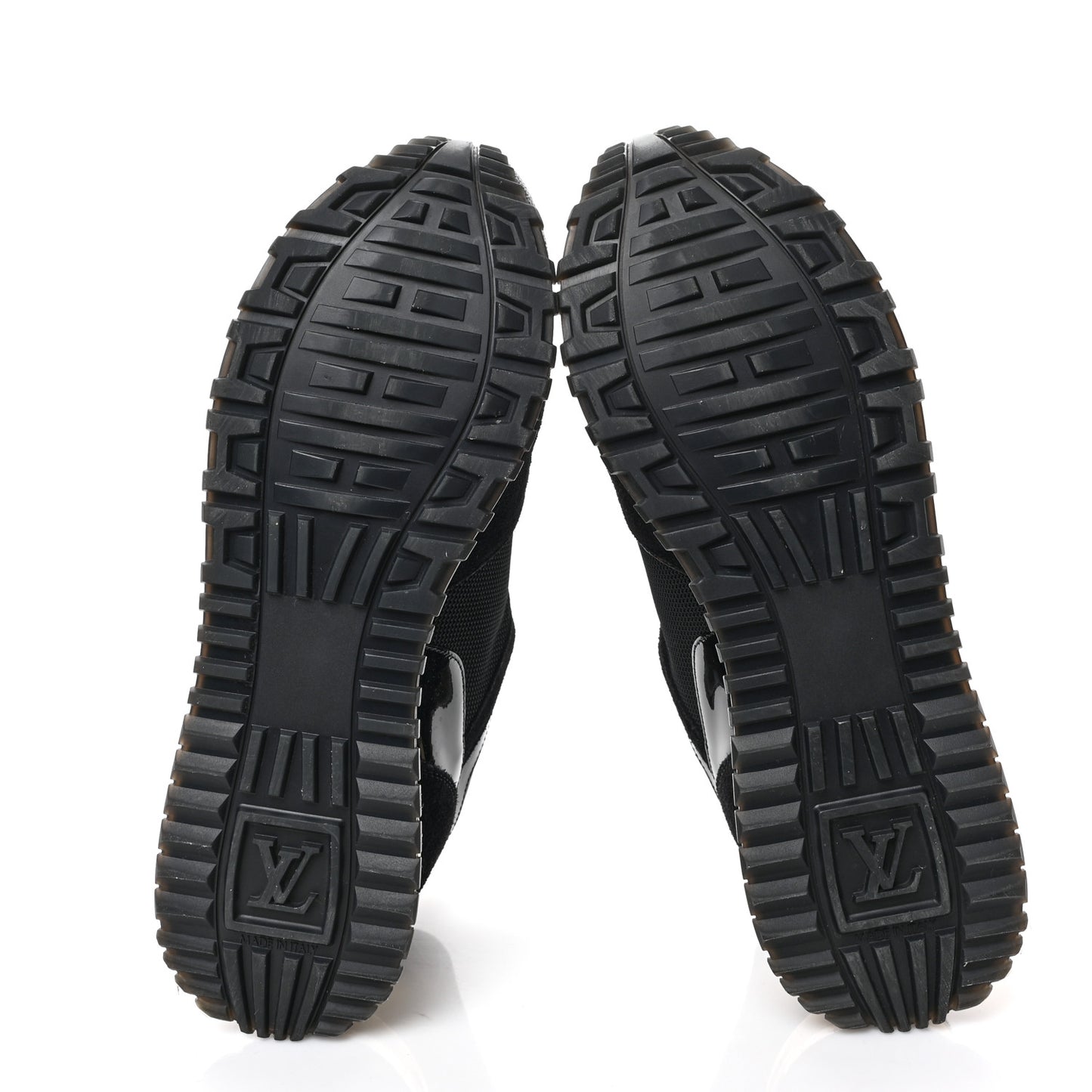 Suede Monogram Run Away Sneakers 39.5 Black