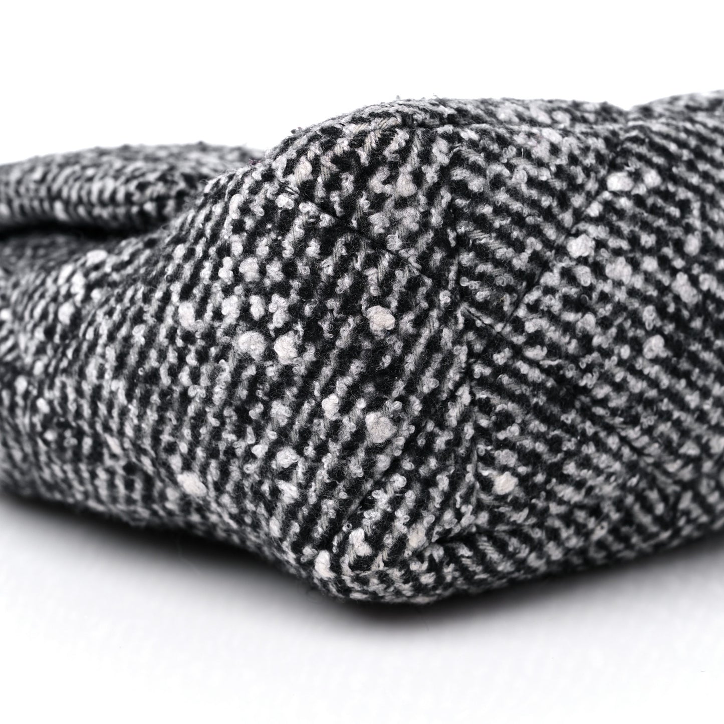 Tweed Quilted Large Chanel 19 Flap Black White