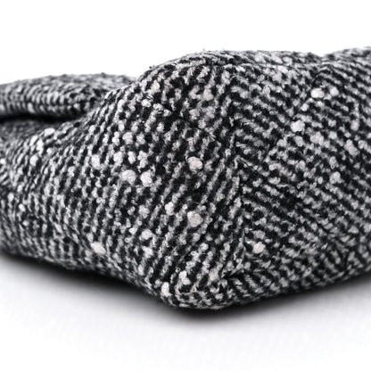 Chanel Tweed Quilted Large Chanel 19 Flap Black White 8 of 9