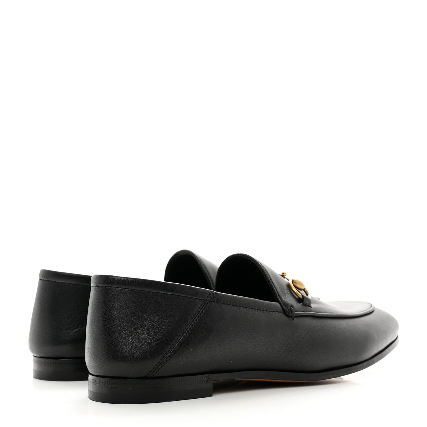 Lambskin Womens Brixton Horsebit Loafers 38 Black