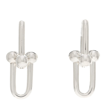 Tiffany Sterling Silver Extra Large HardWear Link Earrings 1 of 4