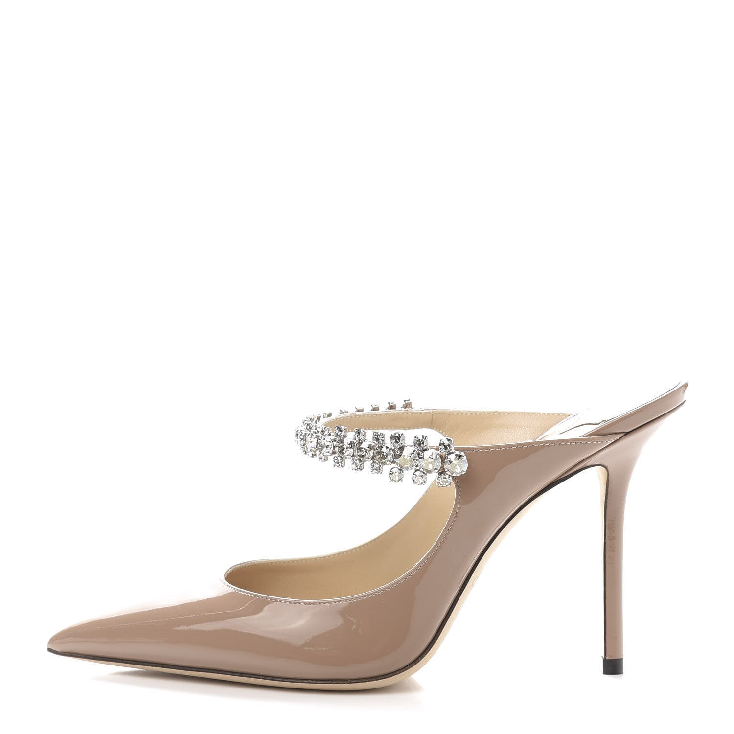 Jimmy Choo Patent Crystal Bing Pumps 37.5 Ballet Pink 1 of 7