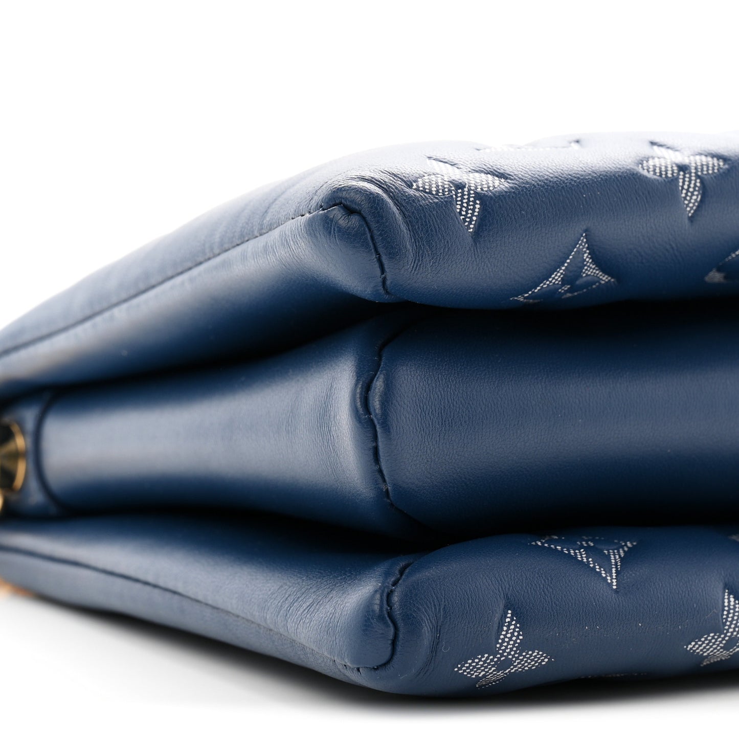 Lambskin Embossed Monogram Coussin PM Denim Blue