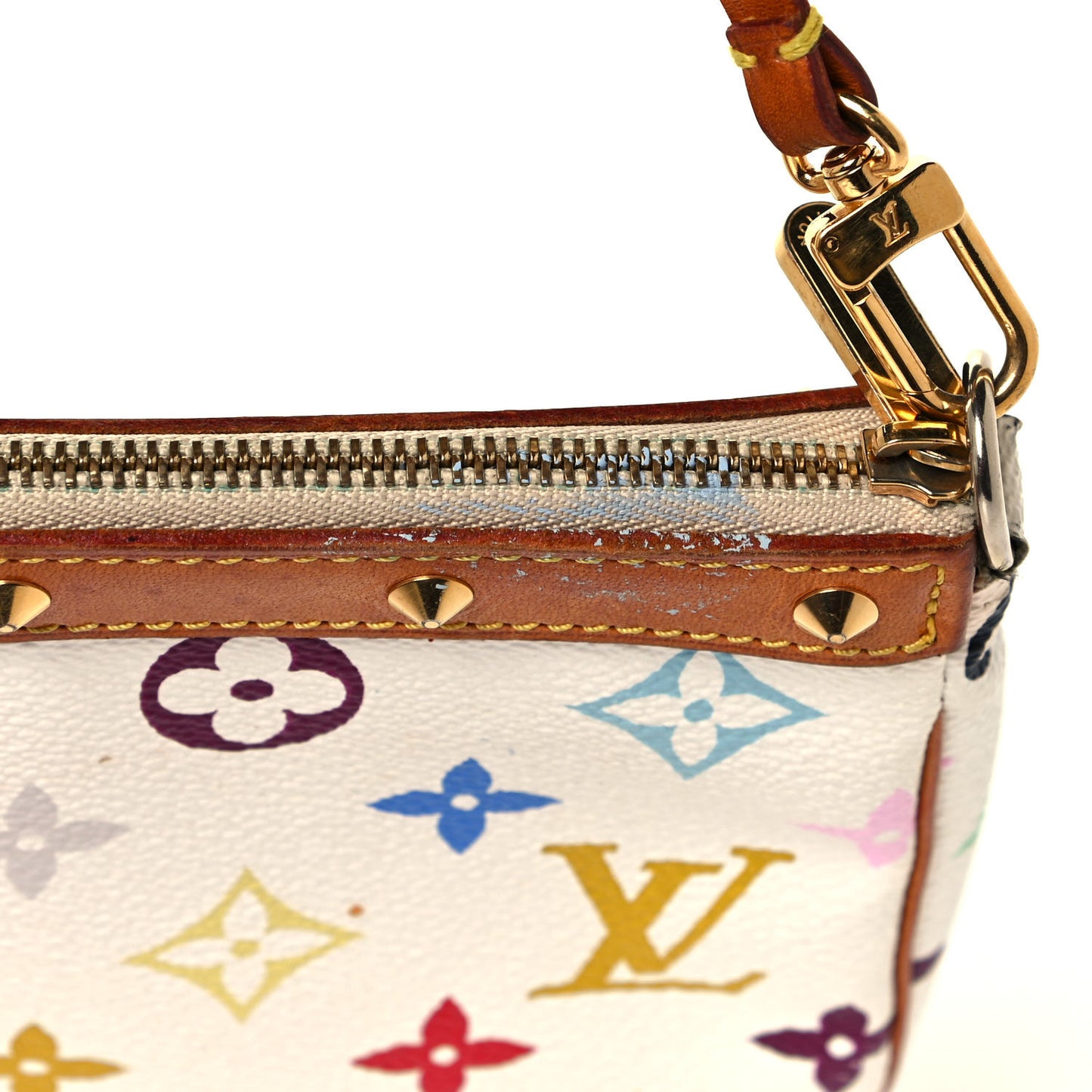 Monogram Multicolor Pochette Accessories White