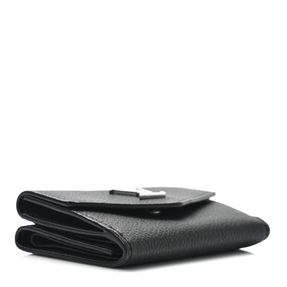 Louis Vuitton Calfskin Lockmini Wallet Black 4 of 8