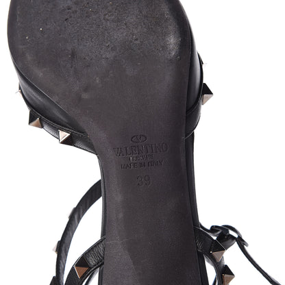Valentino Garavani Nappa Rockstud Ankle Strap Low Heel Pumps 39 Black 7 of 13