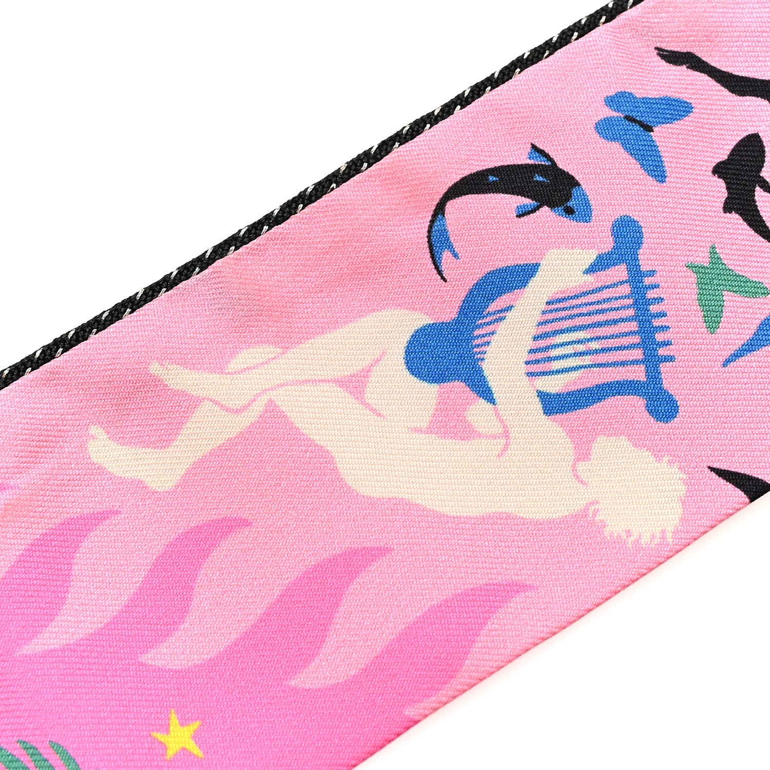 Hermes Silk Le Charme D Orphee Rose Bleu Black 6 of 6