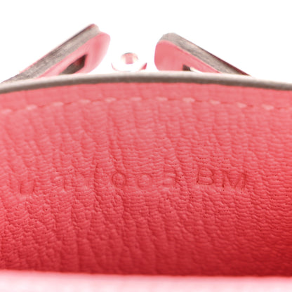 Hermes Tadelakt Mini Kelly Twilly Bag Charm Rose Lipstick 5 of 6