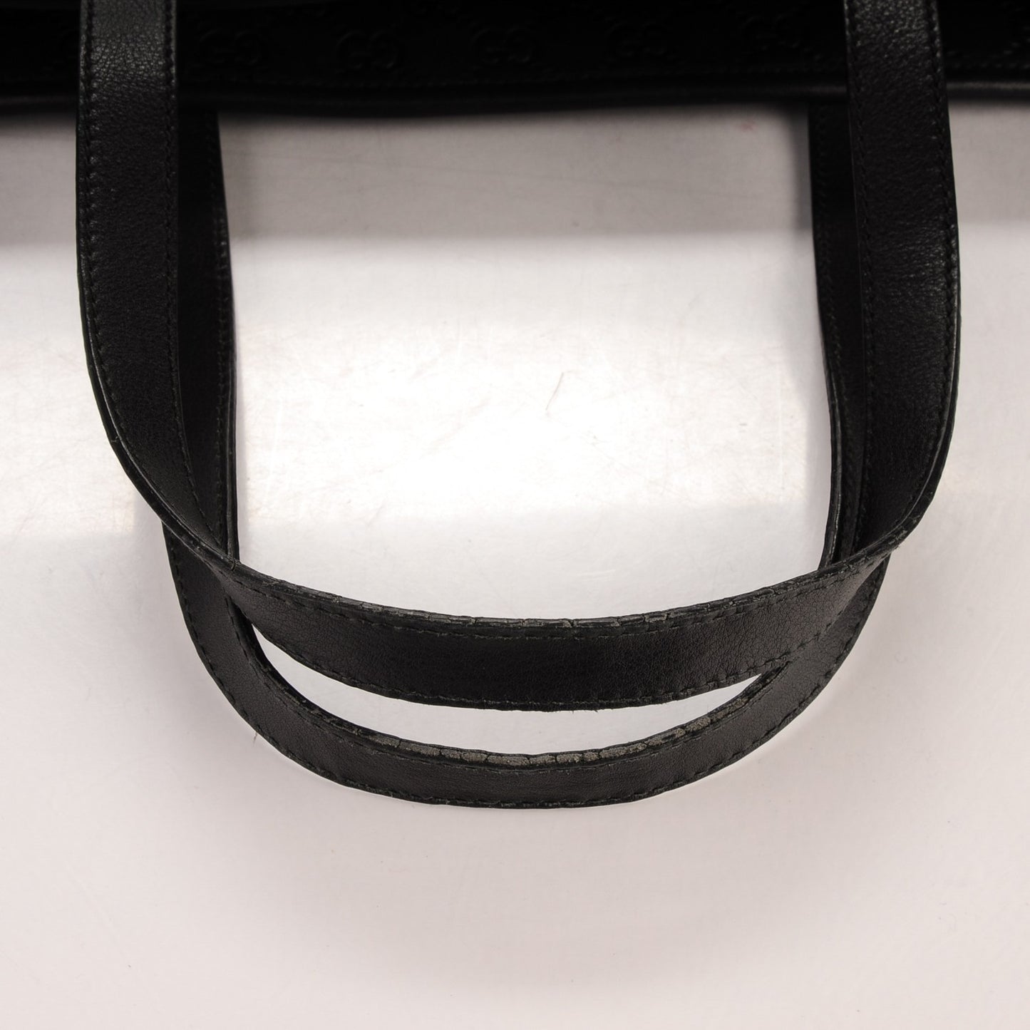 Guccissima Medium Zippered Shopping Tote Black
