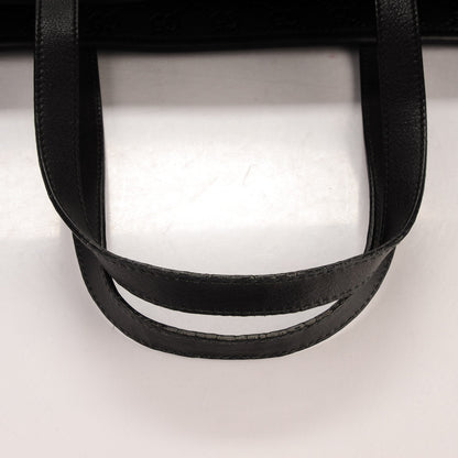 Gucci Guccissima Medium Zippered Shopping Tote Black 8 of 9