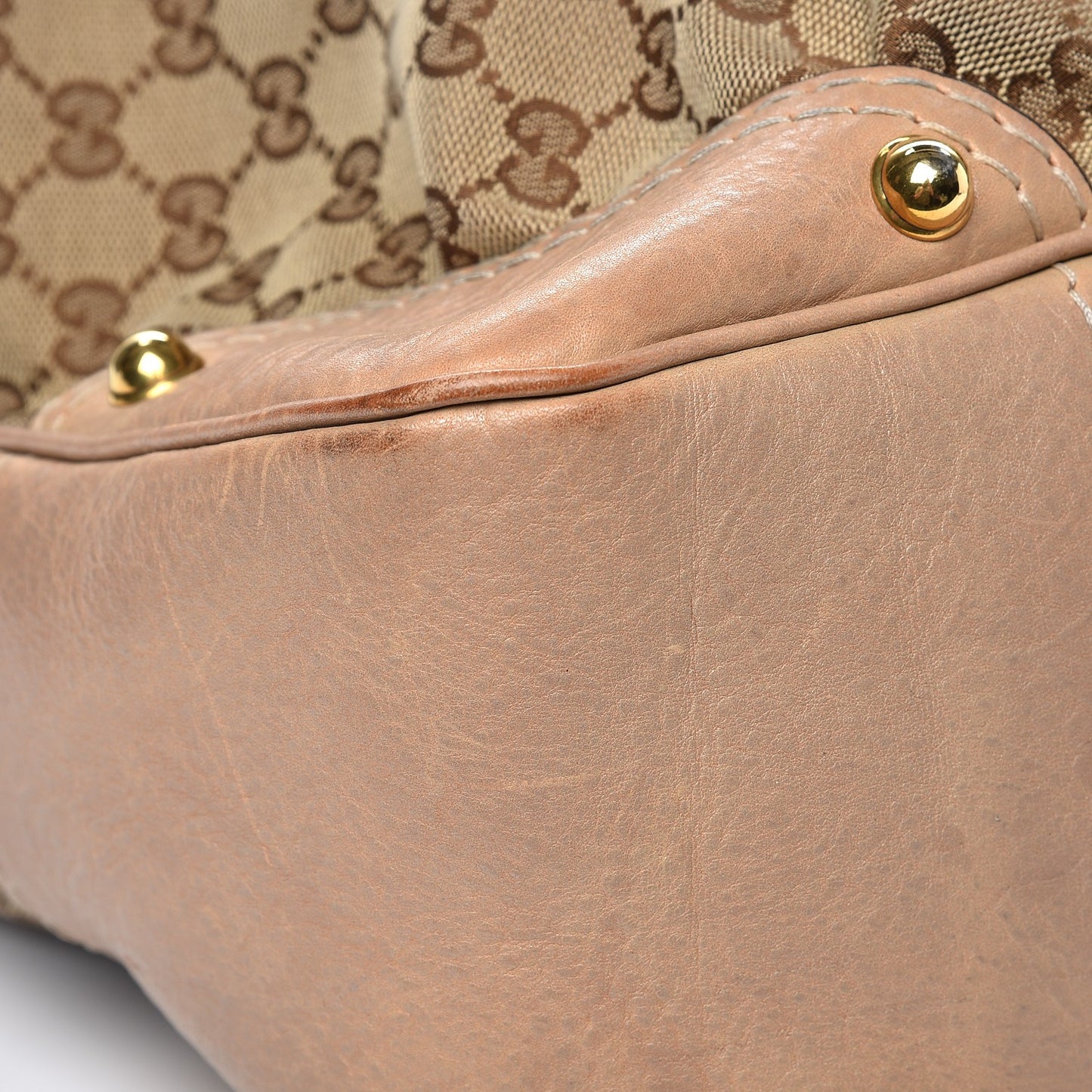 Monogram Large Jockey Hobo Beige