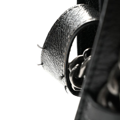 Chanel Shiny Goatskin Quilted Small Double Chained Messenger Flap Black 11 of 13