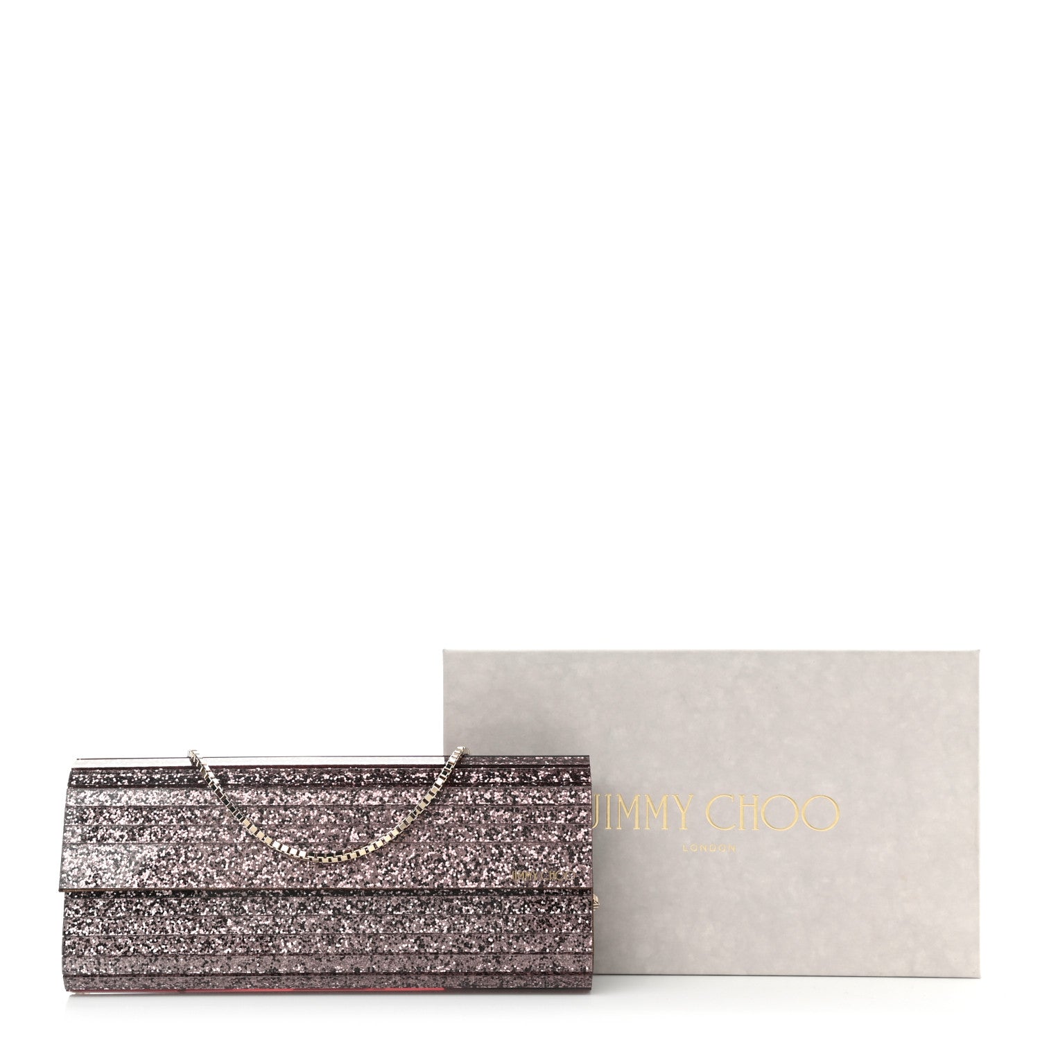 Jimmy Choo Acrylic Glitter Sweetie Clutch Dark Gold 11 of 11