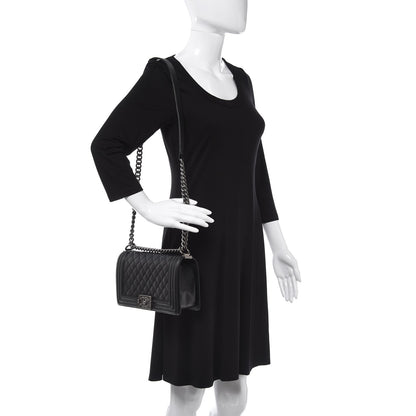 Chanel Caviar Quilted Medium Boy Flap Black 2 of 7
