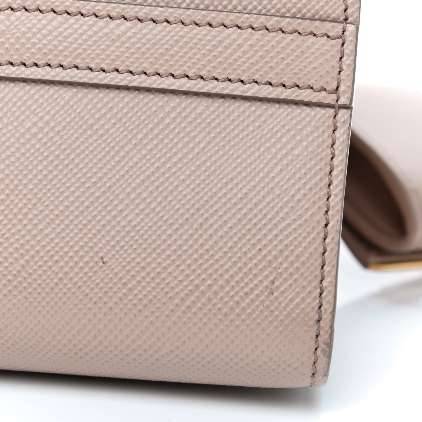 Saffiano Cuir Calfskin Small Monochrome Top Handle Tote Cipria