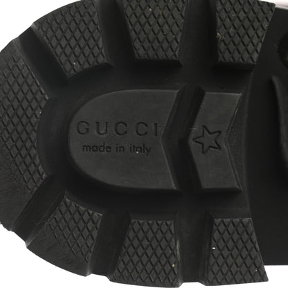 Gucci Calfskin Crystal GG Trip Chelsea Ankle Boots 37.5 Vintage Boredaux 6 of 13