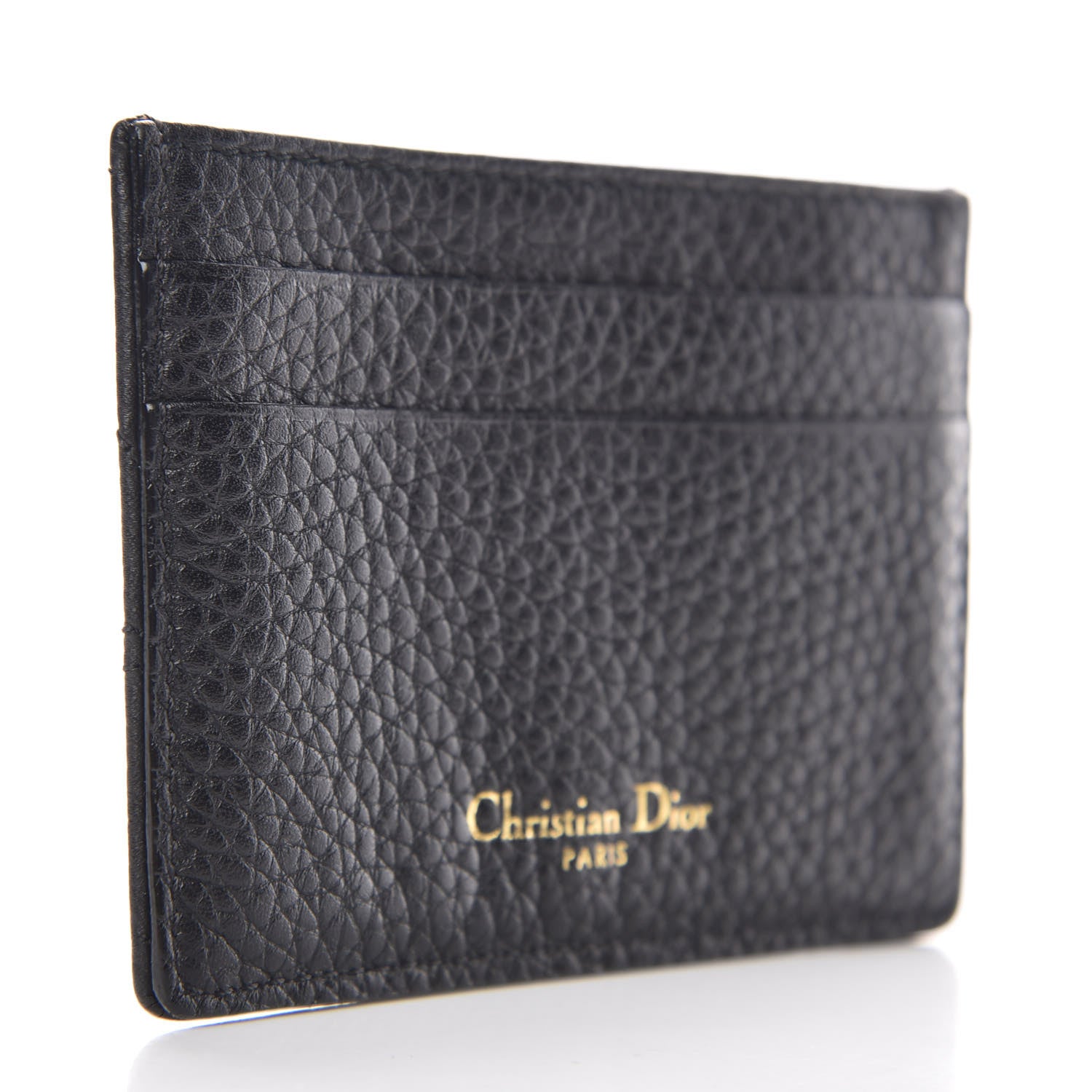 Christian Dior Grained Calfskin Cannage Diorama Card Holder Black 3 of 8
