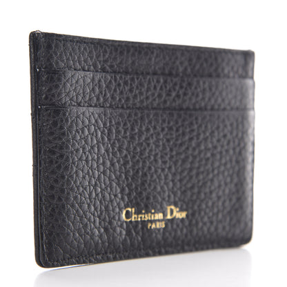 Christian Dior Grained Calfskin Cannage Diorama Card Holder Black 3 of 8