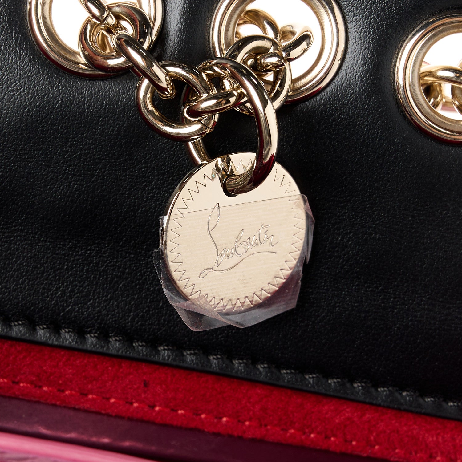 Christian Louboutin Specchio Patent Embossed Spikes Sweety Charity NV Crossbody Bag Cassis 6 of 11