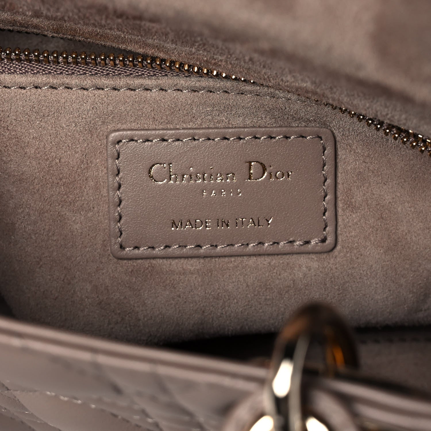 Christian Dior Lambskin Cannage Small My ABCDior Lady Dior Warm Taupe 6 of 11