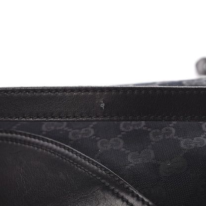 Gucci Monogram Medium New Britt Half Moon Hobo Black 17 of 20