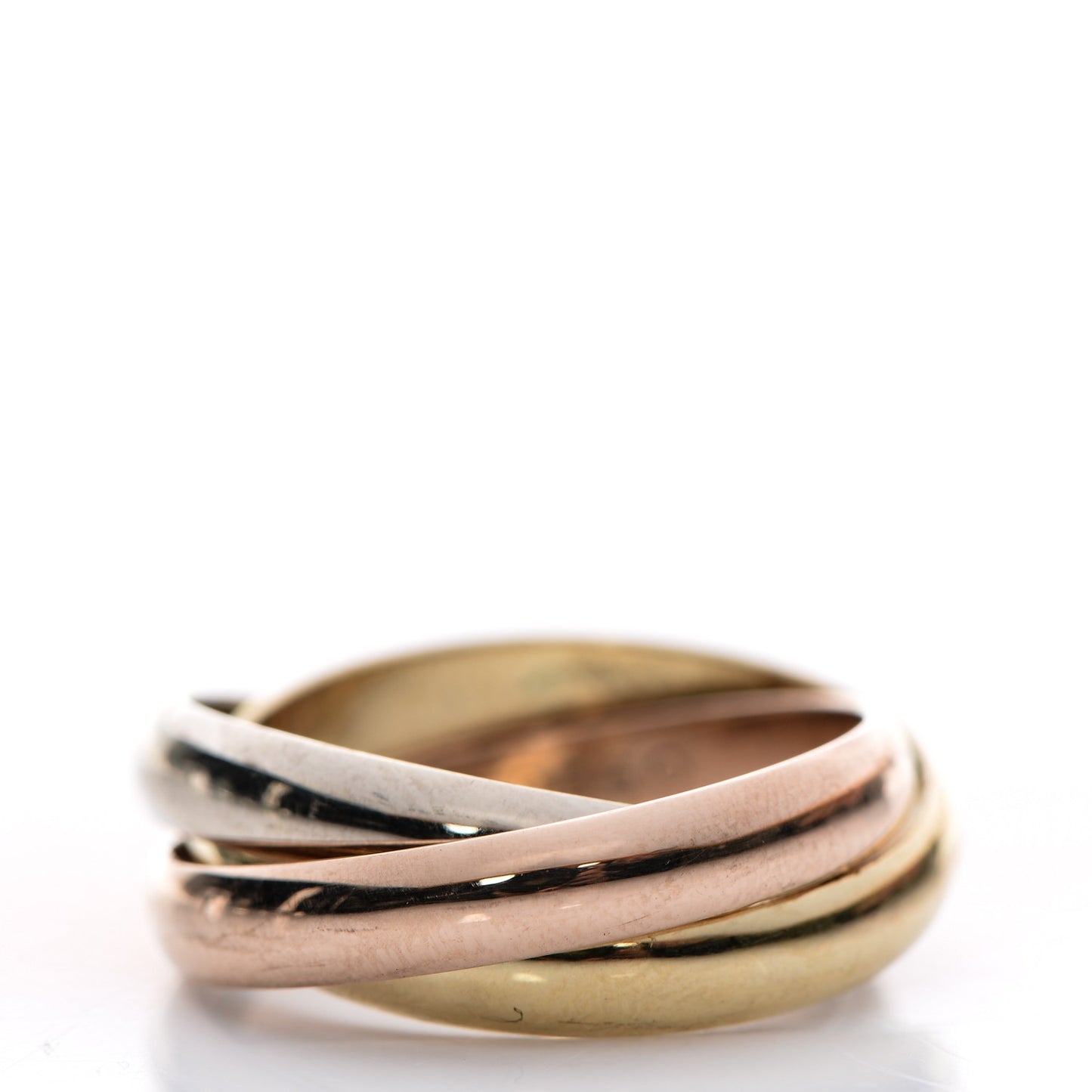 18k Pink Yellow White Gold Les Must De Trinity Ring 56 7.50