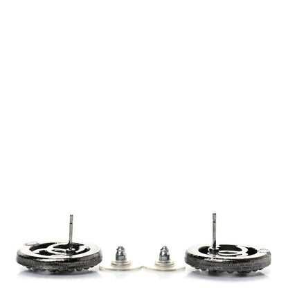 Chanel Ruthenium Pearl CC Round Earrings Dark Grey 3 of 4