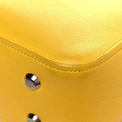 Balenciaga Shiny Day Calfskin Logo S Triangle Duffle Jaune Black 10 of 17