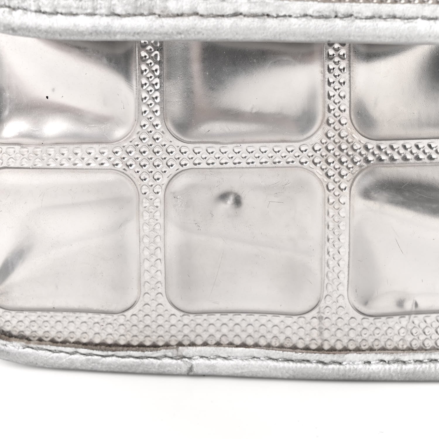 Chanel Vinyl Large Ice Cube Flap Silver 23 of 35