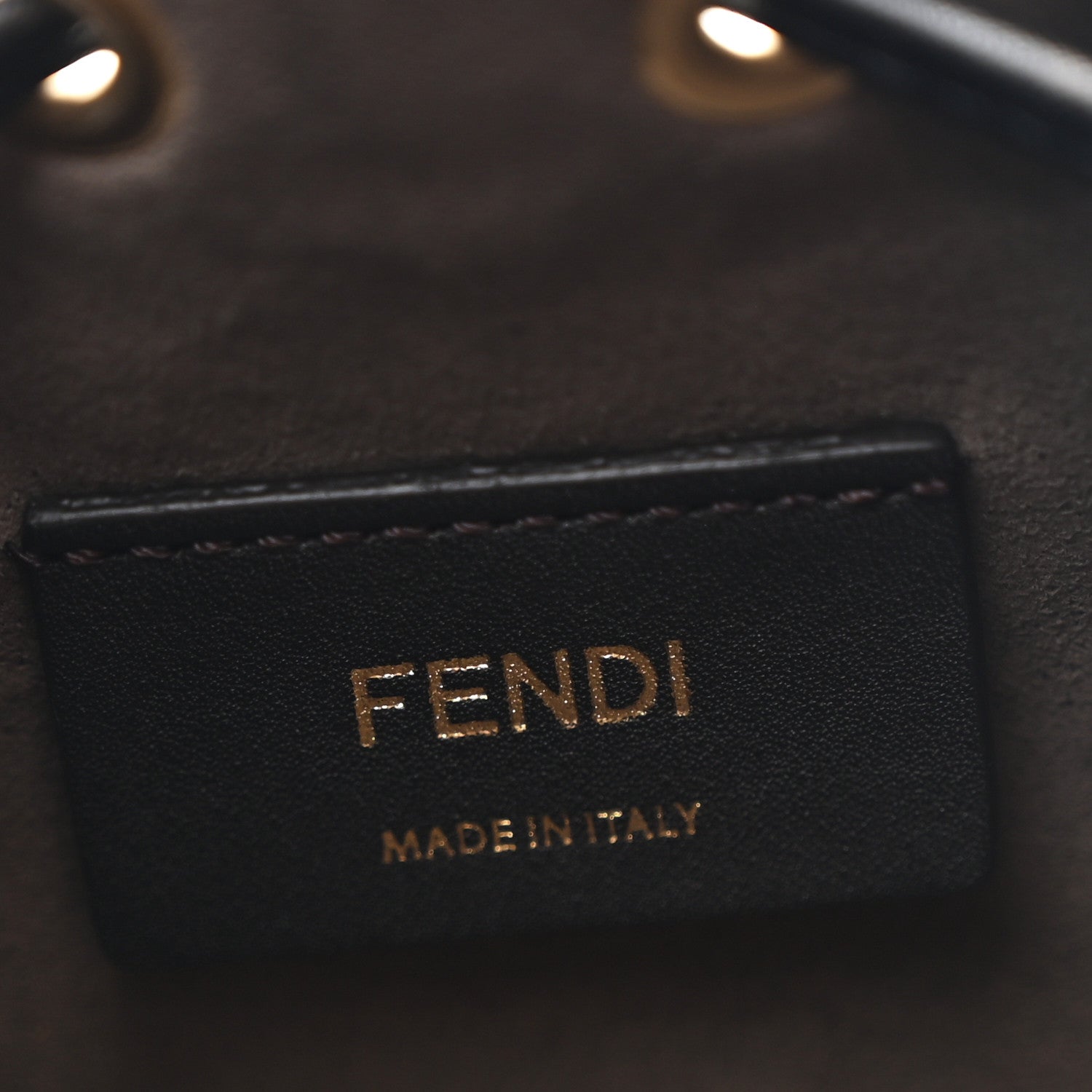 Fendi Vitello Liberty F is Fendi Bi-Color FF 1974 Embossed Mini Mon Tresor Bucket Bag Maya Black 6 of 10