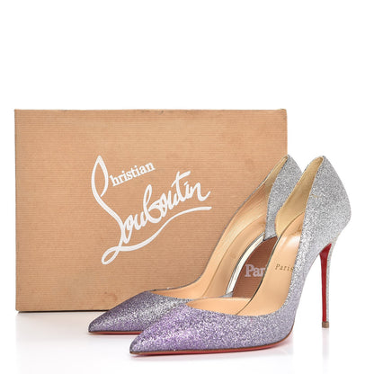 Christian Louboutin Glitter Mini Specchio Iriza 100 Pumps 39 Drague Light Gold 11 of 11