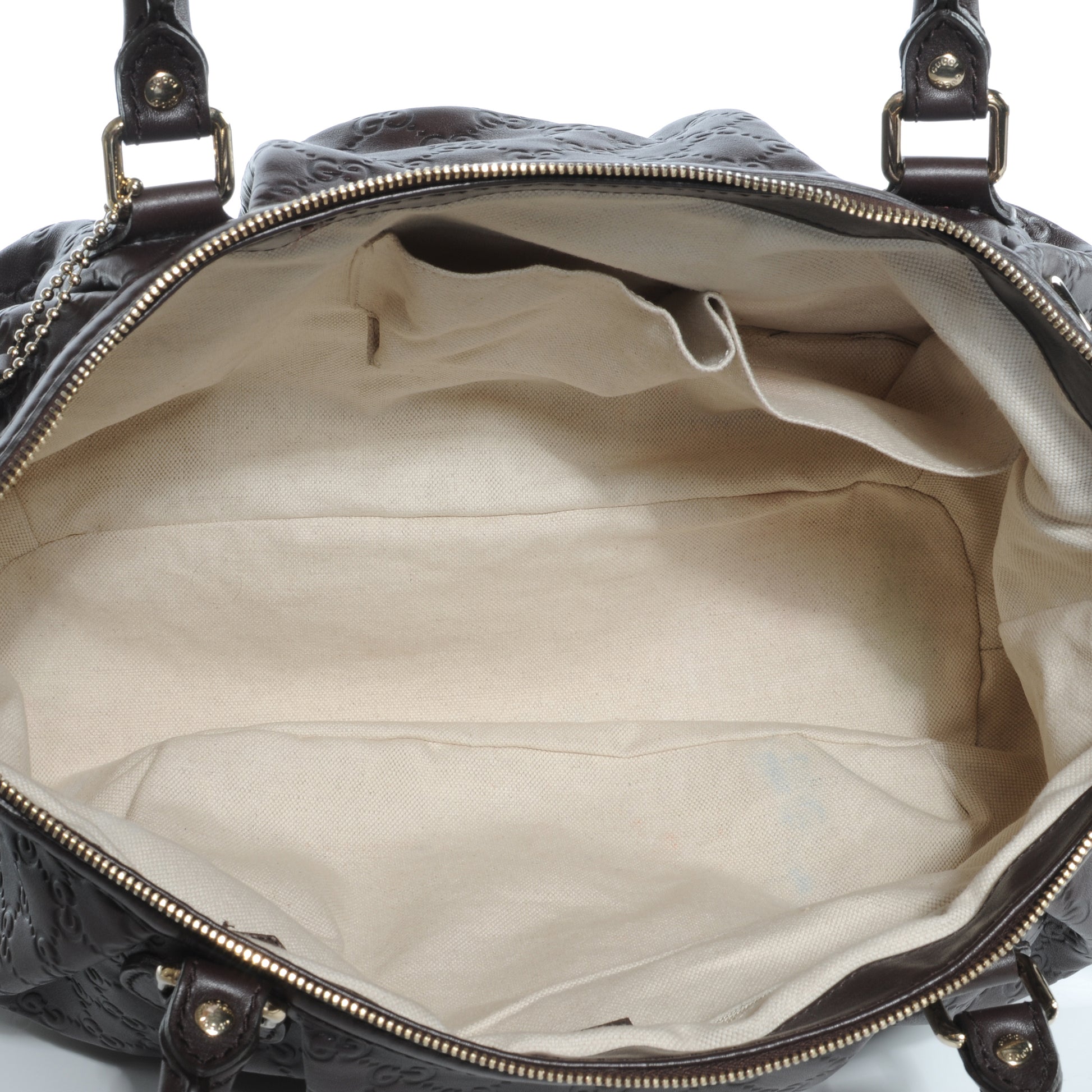 Gucci Guccissima Large Sukey Top Handle Bag Dark Brown 9 of 9