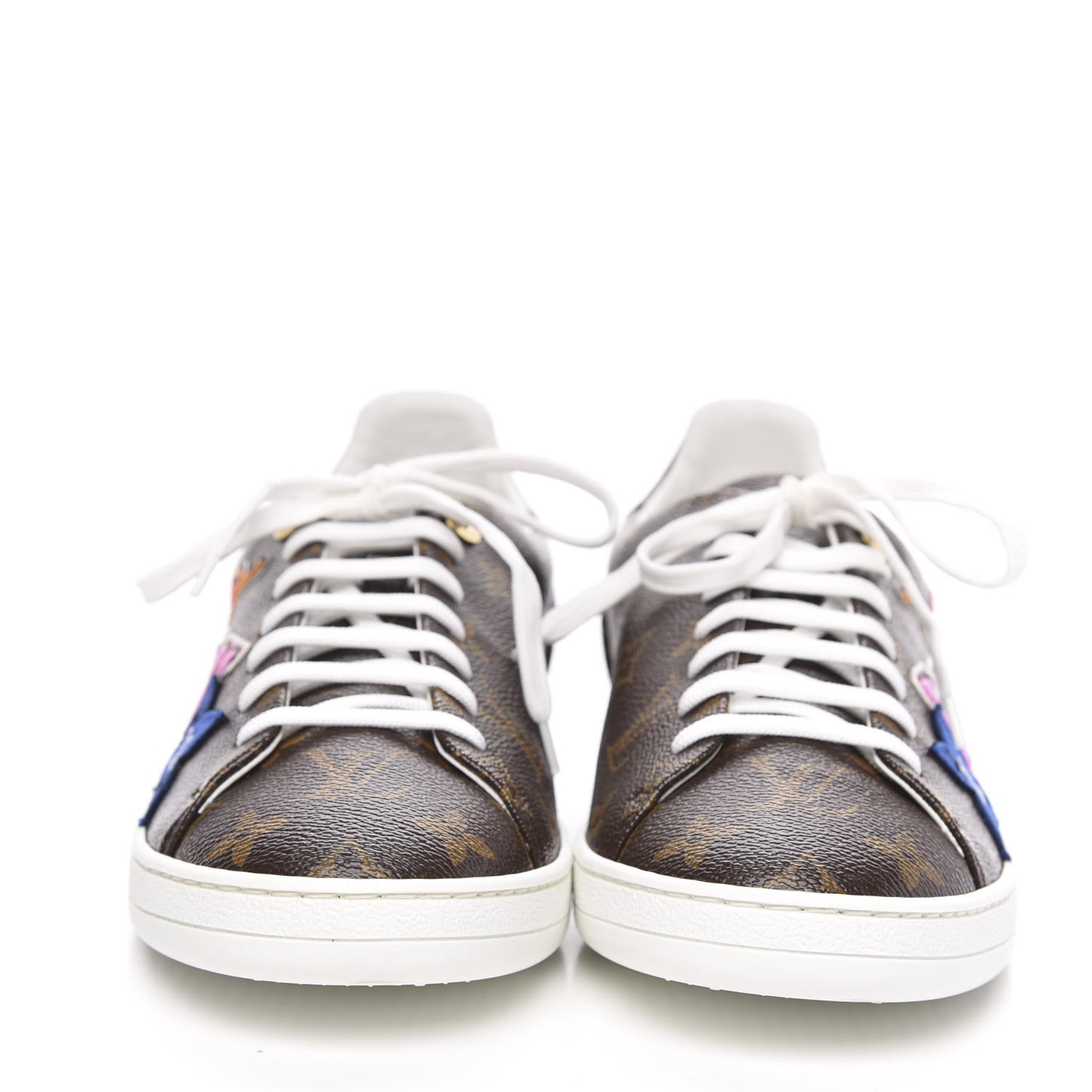 Calfskin Monogram LV Black Heart Sneakers 41 Cacao