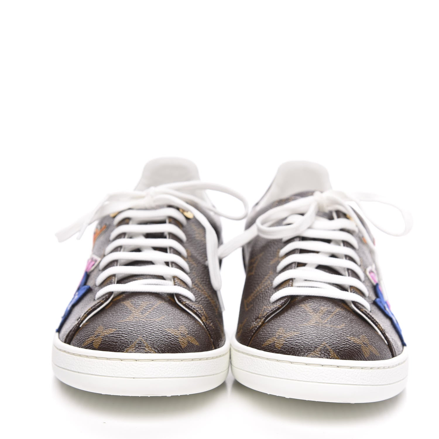 Louis Vuitton Calfskin Monogram LV Black Heart Sneakers 41 Cacao 2 of 9
