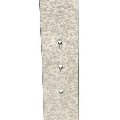 Chanel Calfskin Reversible CC Logo Belt 75 30 White Black 3 of 4
