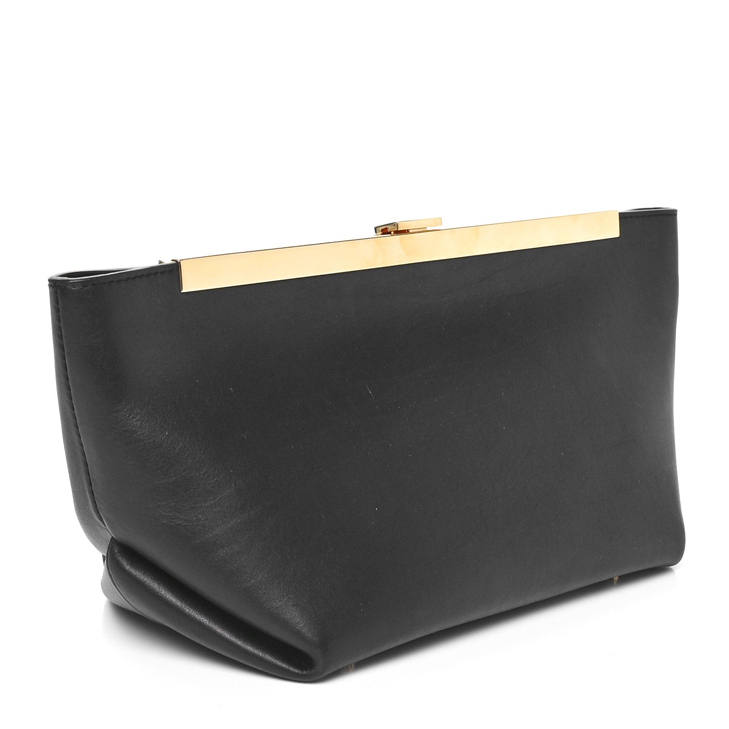 Khaite Smooth Calfskin Aimme Envelope Clutch Black 2 of 8