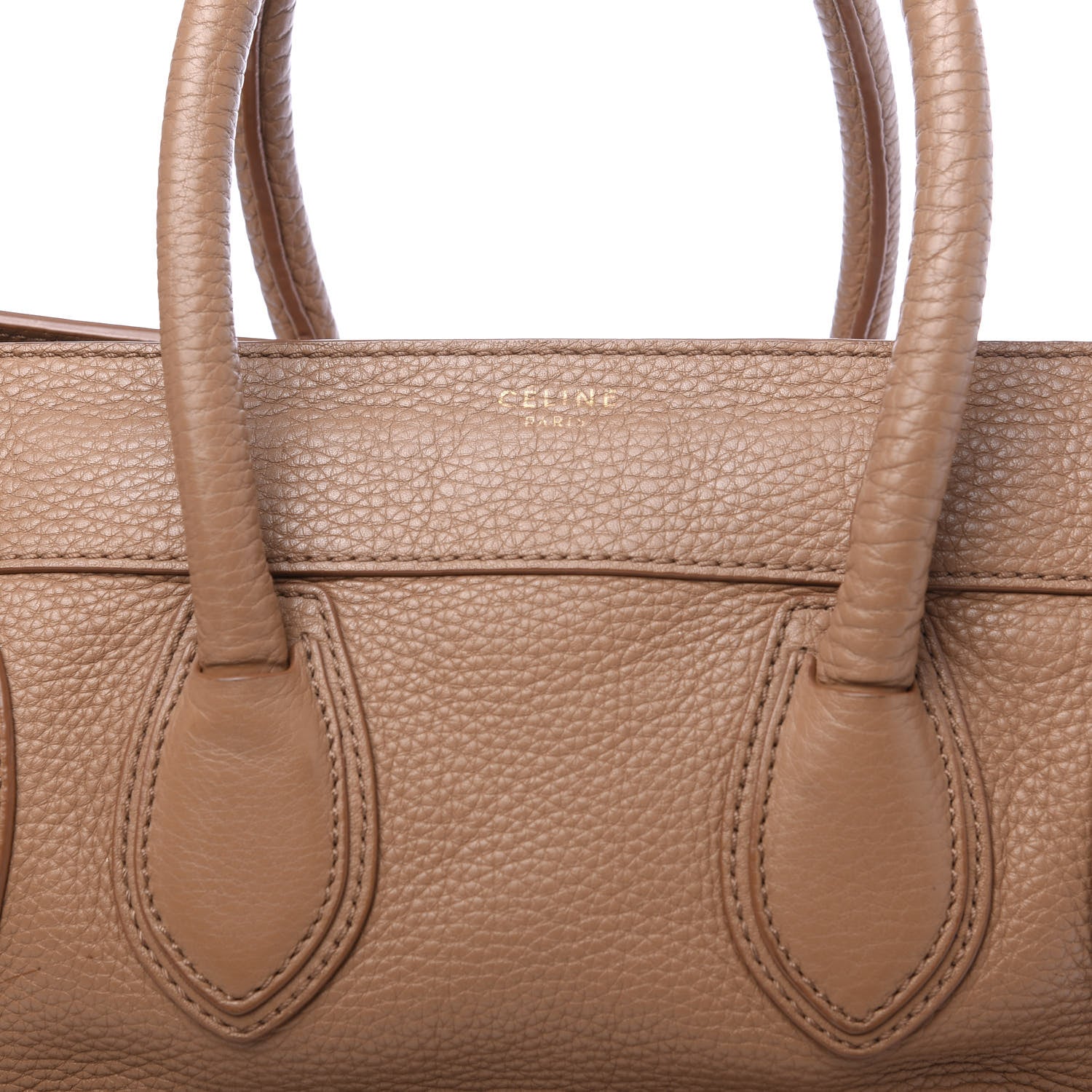 Celine Drummed Calfskin Mini Luggage Camel 10 of 13