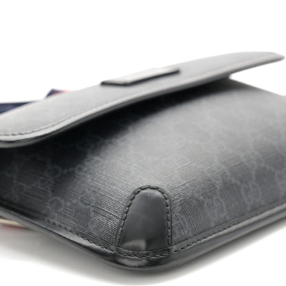 Gucci GG Supreme Monogram Web Slim Belt Bag Black Grey 9 of 11