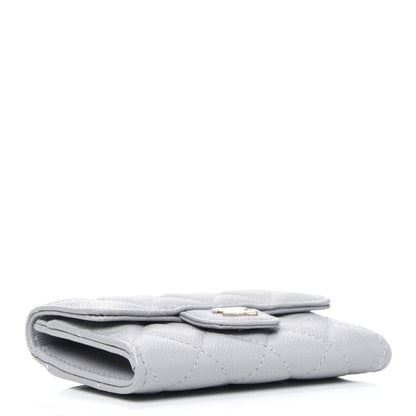 Chanel Caviar Quilted Flap Card Holder Wallet Grey 4 of 4