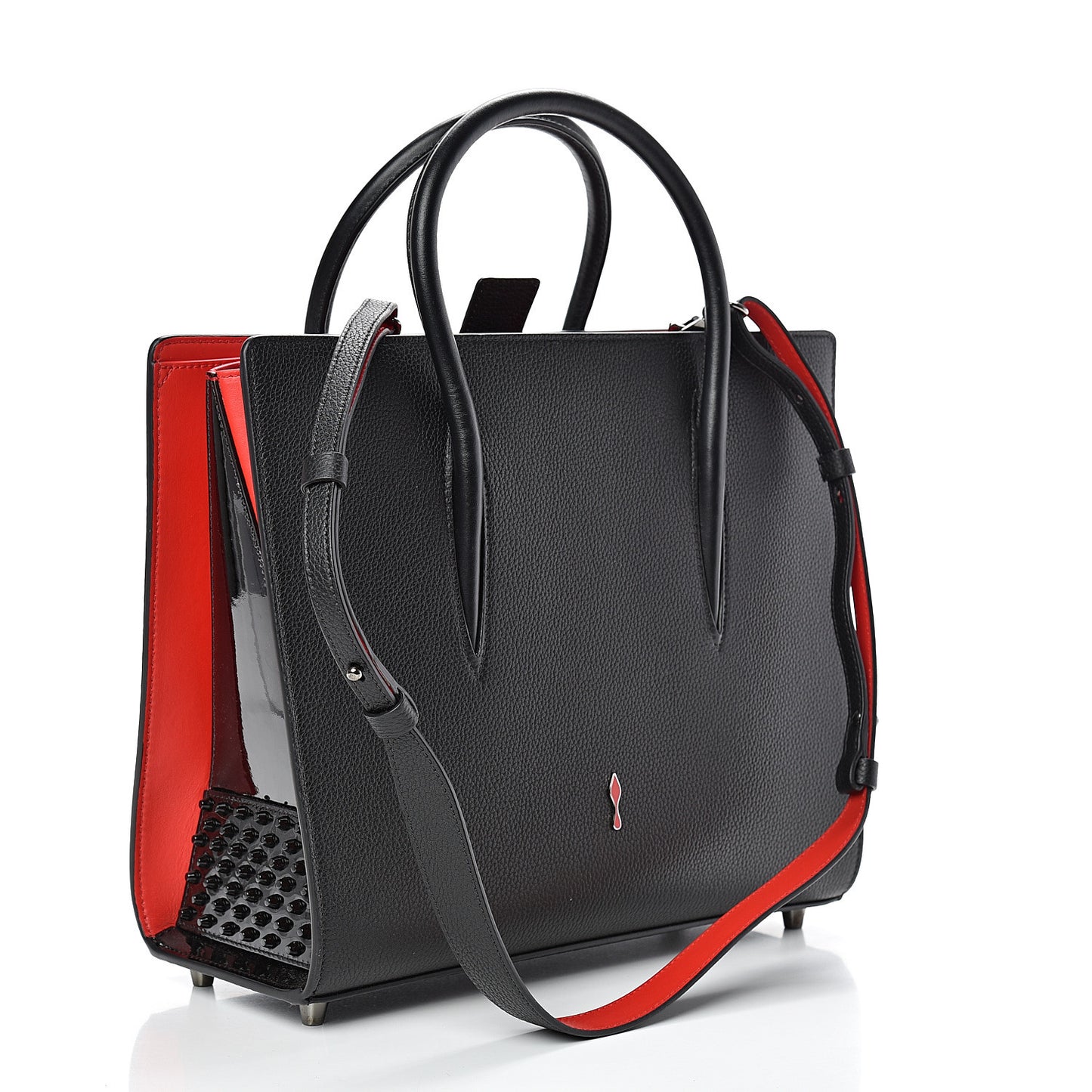 Calfskin Spikes Loubinthesky Medium Paloma Black