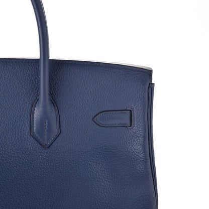 Hermes Taurillon Clemence Birkin 35 Bleu Brighton 12 of 34