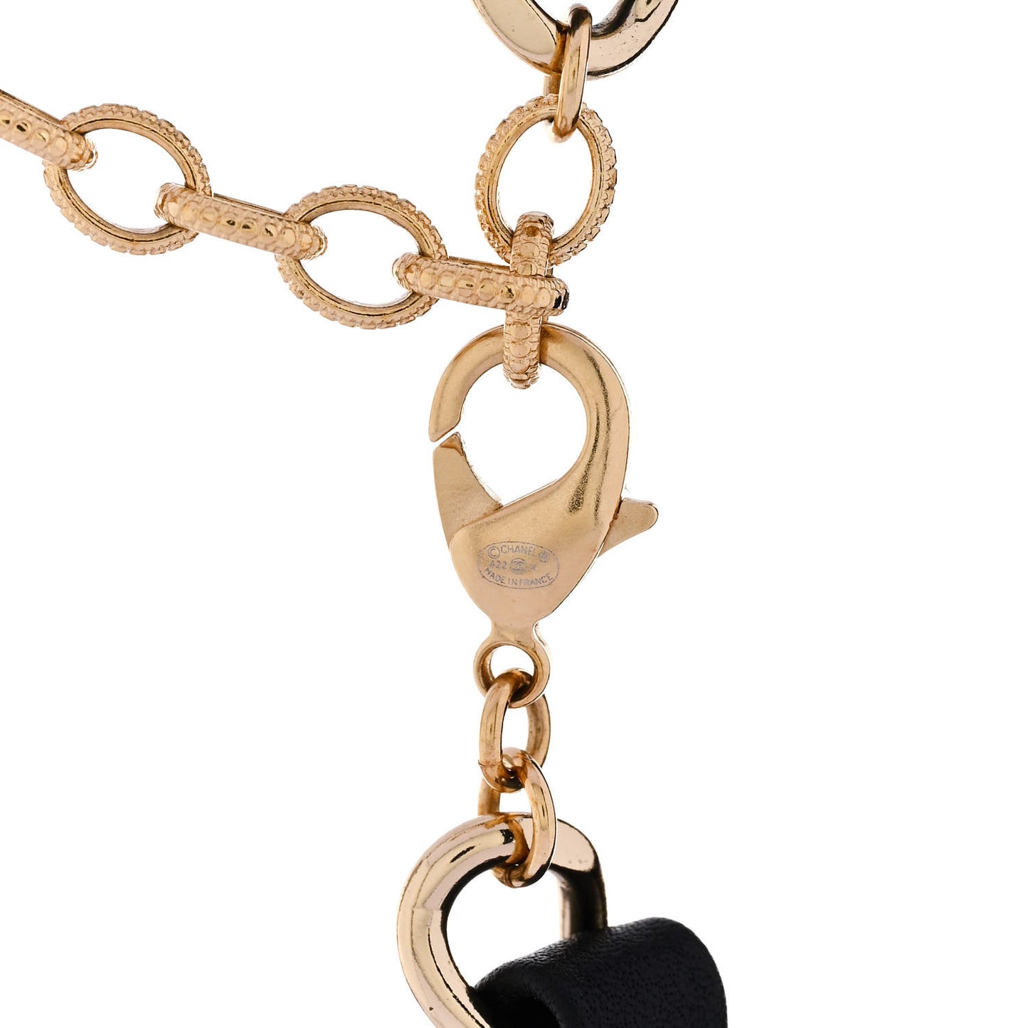 Lambskin Crystal Tweed Oval Choker Gold