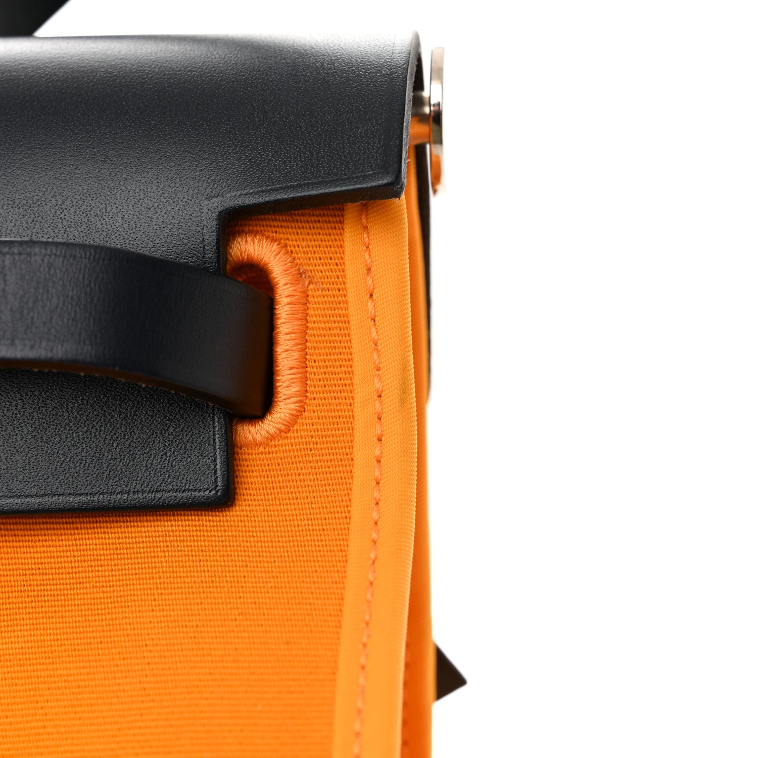 Hermes Vache Hunter Toile Herbag Zip 31 PM Jaune D'Or Bleu Izmir 15 of 15