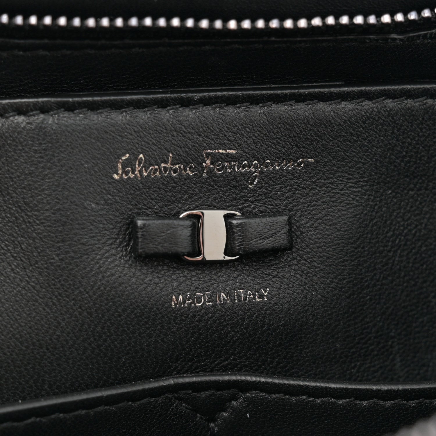 Salvatore Ferragamo Calfskin Medium Viva Bow Shoulder Bag Black 6 of 11