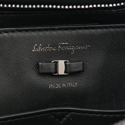 Salvatore Ferragamo Calfskin Medium Viva Bow Shoulder Bag Black 6 of 11