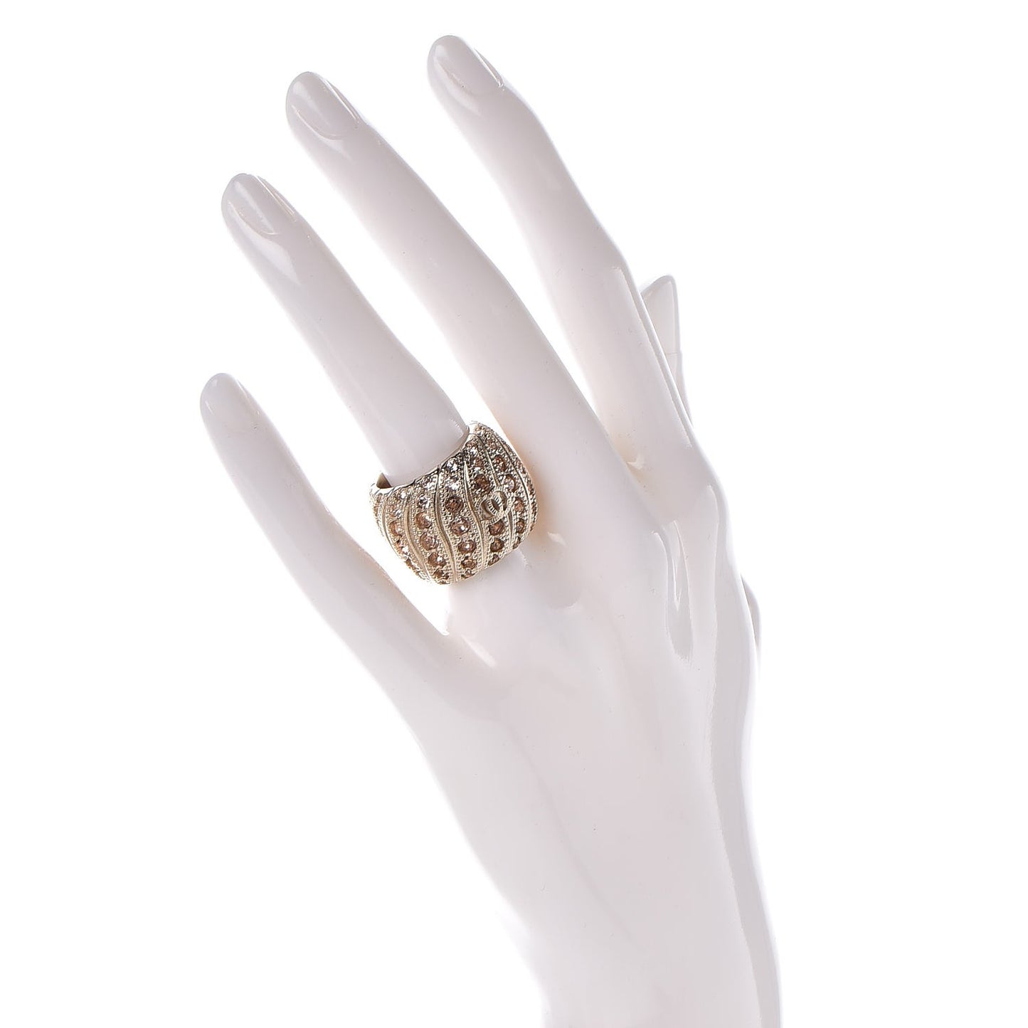 Crystal CC Ring 6.5 Gold