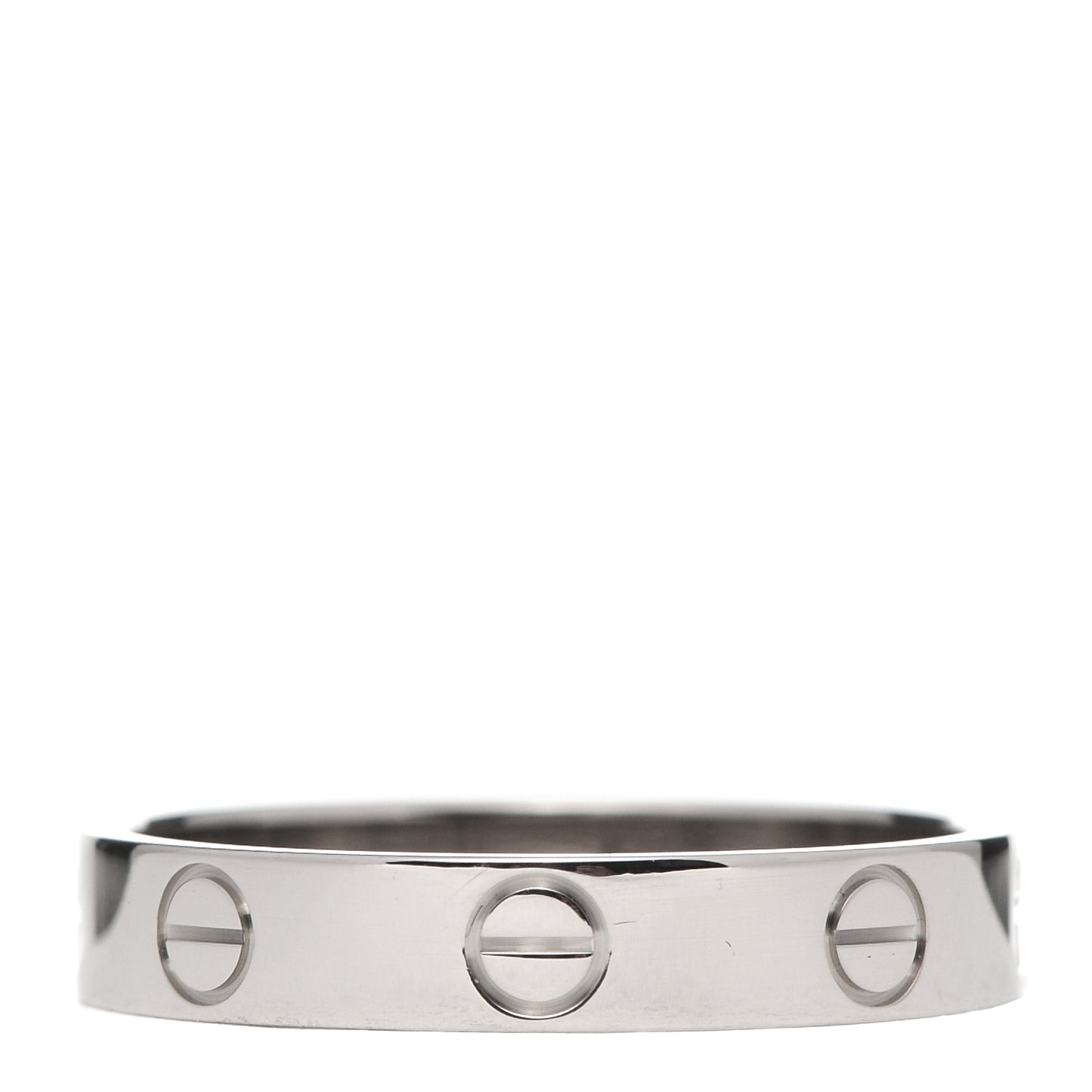 18K White Gold 3.5mm LOVE Wedding Band Ring 54 6.75